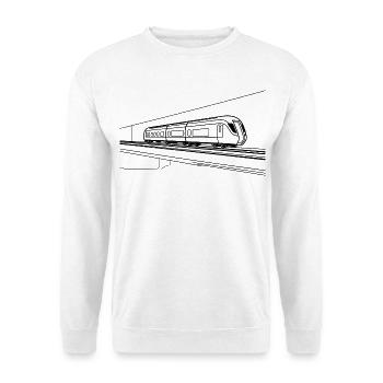 Croquis ferroviaire - Sweat-shirt Unisexe - blanc - Devant