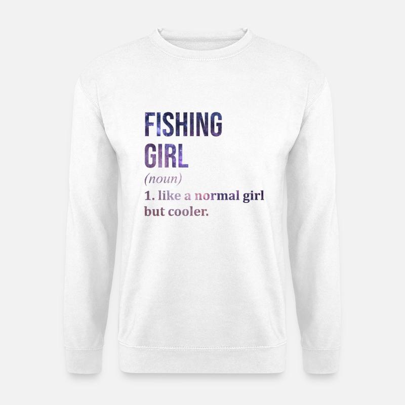Angeln - Unisex Pullover - Weiß