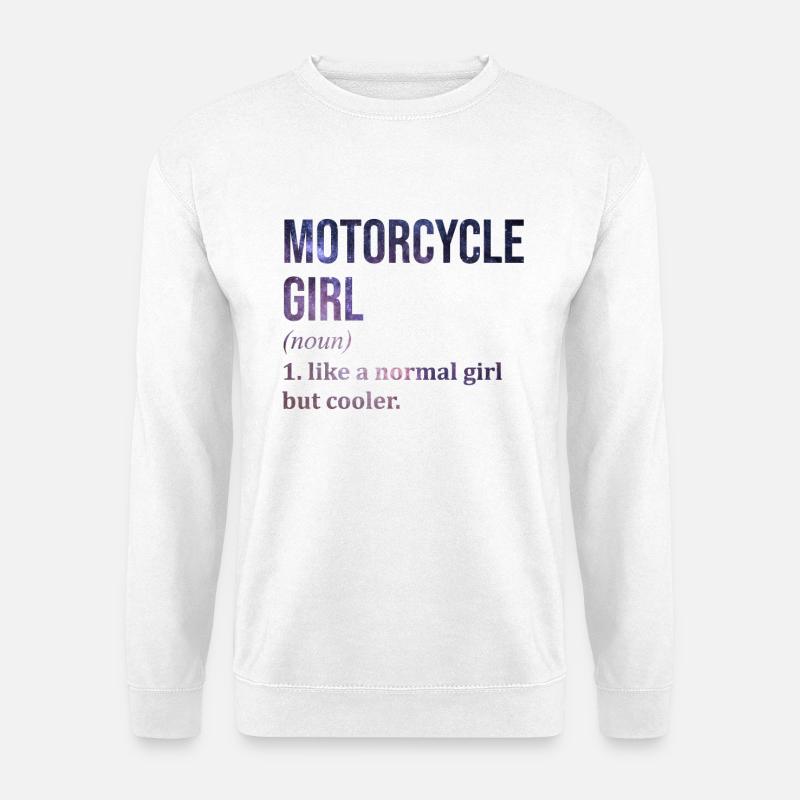 Motorrad - Unisex Pullover - Weiß