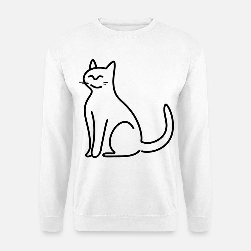 Katze - Unisex Pullover - Weiß