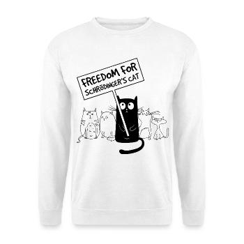 Freedom for Schrödinger's Cat - Funny Saying - Unisex Sweatshirt - white - Front