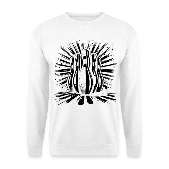 Croquis de bowling - Sweat-shirt Unisexe - blanc - Devant