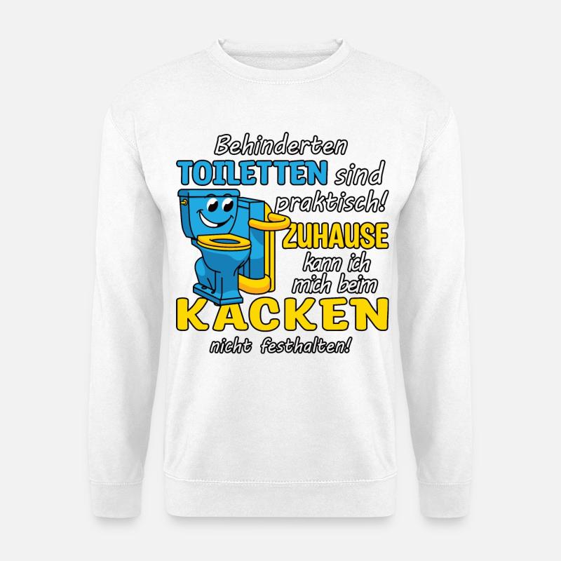 Behinderten Toilette - Unisex Pullover - Weiß