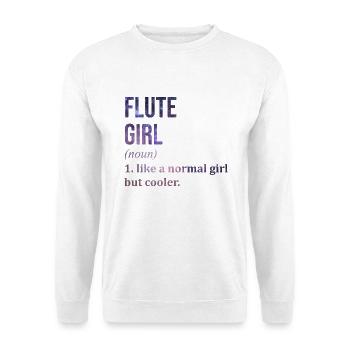 flûte - Sweat-shirt Unisexe - blanc - Devant