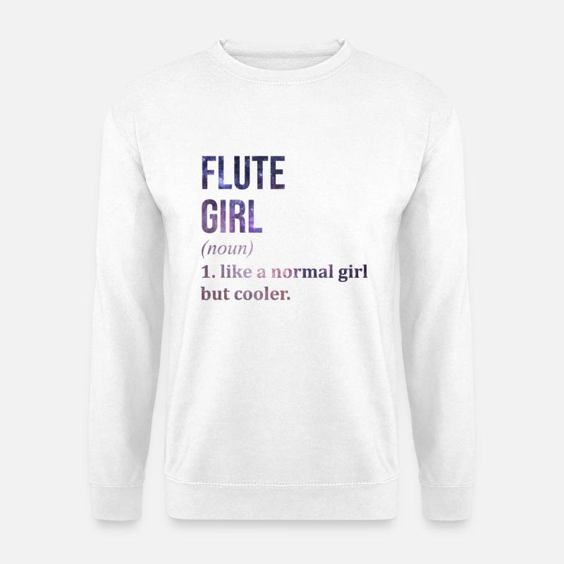 Flöte - Unisex Pullover - Weiß