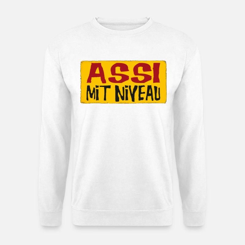 Assi Mit Niveau - Unisex Pullover - Weiß