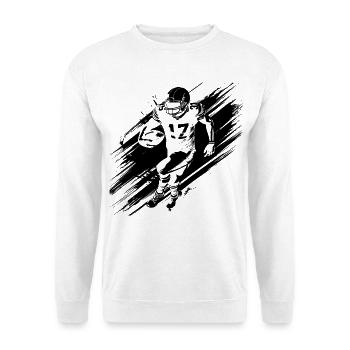 Footballspieler Graffiti - Unisex Pullover - Weiß - Vorne