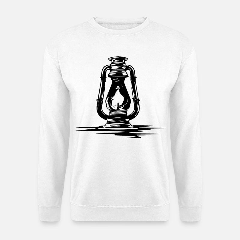 Skizze Öllampe - Unisex Pullover - Weiß