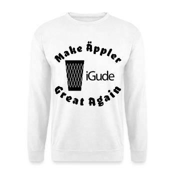iGude Geripptes Great Again - Unisex Pullover - Weiß - Vorne