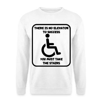Pas d’ascenseur vers le succès, vous pouvez faire de l’escalade # - Sweat-shirt Unisexe - blanc - Devant