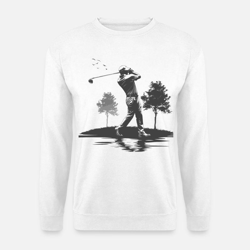 Golfer Grafik - Unisex Pullover - Weiß