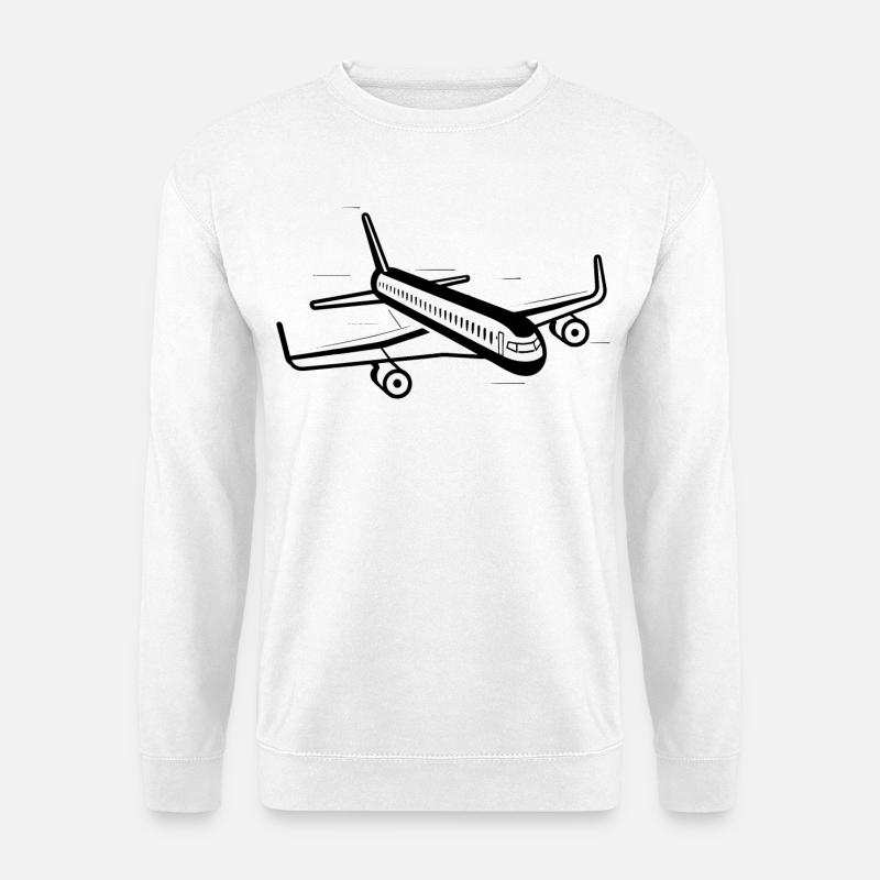 Flugzeug Skizze - Unisex Pullover - Weiß