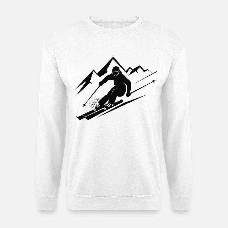Skiurlaub Skifahrer Skifahren Wintersport - Unisex Pullover - Weiß
