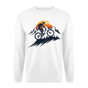 Mountainbike - Unisex Pullover - Weiß - Vorne