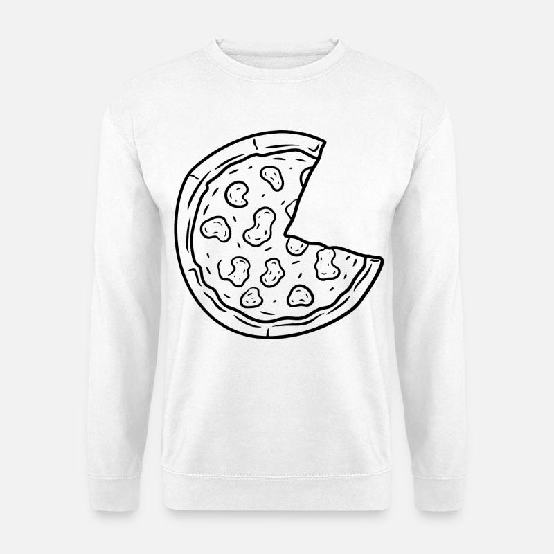 Pizza Drawing - Unisex Sweatshirt - white