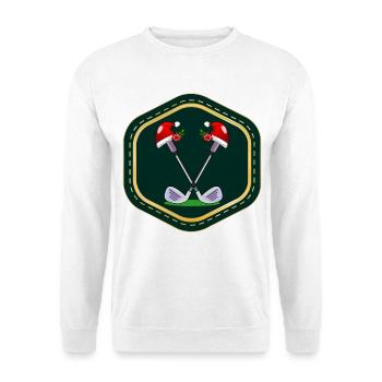 WEIHNACHTSGESCHENKE GOLFSPORT - Unisex Pullover - Weiß - Vorne - Alina (178cm) & Michal (187cm)