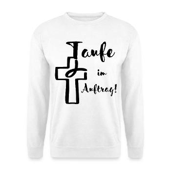 Baptism on behalf of the fish dips into the cross Baptismal feast - Unisex Sweatshirt - white - Front