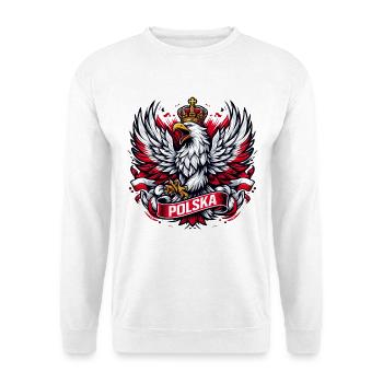Poland Polska Eagle Emblem Flag Flag Gift - Unisex Sweatshirt - white - Front