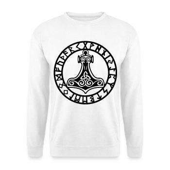 Schwarzer Wikingerhammer - Unisex Pullover - Weiß - Vorne