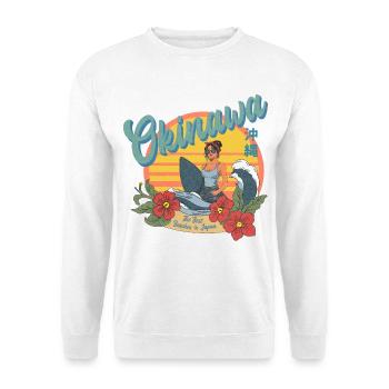 Okinawa Beaches (Halftone Version) - Unisex Pullover - Weiß - Vorne