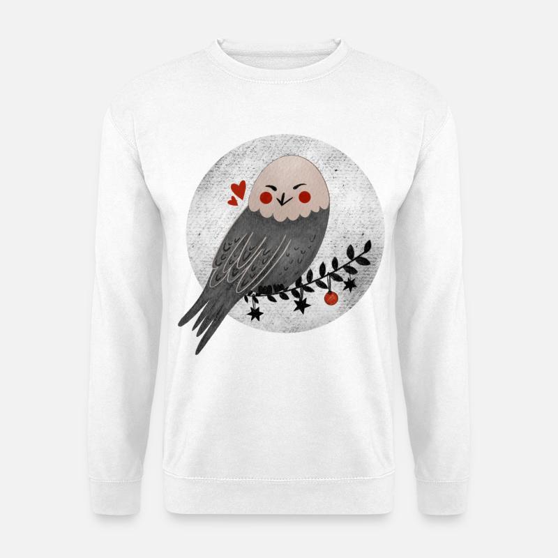 Weihnachtliche Eule - Unisex Pullover - Weiß