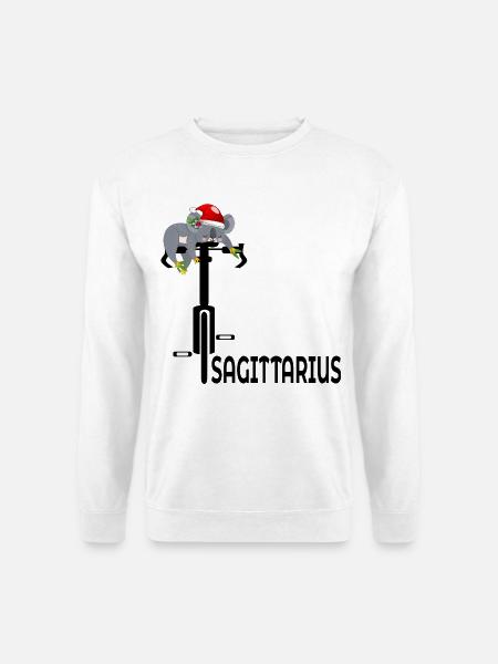 CHRISTMAS CYCLING DECEMBER SAGITTARIUS - Unisex Pullover - Weiß