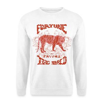 FORTUNE FAVORS THE BOLD - Unisex Sweatshirt - white - Front