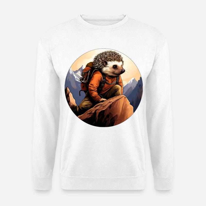 Hérisson Alpiniste / Hérisson de randonnée - Sweat-shirt Unisexe - blanc