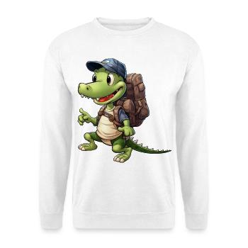 Randonnée crocodile / Alpinisme Crocodiles - Sweat-shirt Unisexe - blanc - Devant