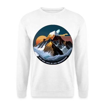 Aus Liebe zu den Bergen - Unisex Pullover - Weiß - Vorne