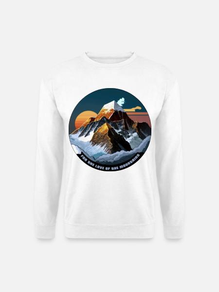 Aus Liebe zu den Bergen - Unisex Pullover - Weiß