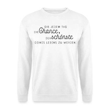 Abstrakte Farbexplosion auf Leinwand - Unisex Pullover - Weiß - Vorne