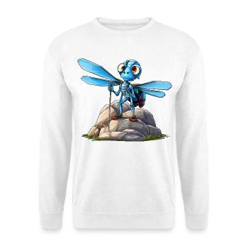 Dragonfly Mountaineer / Hiking Dragonflies - Unisex Sweatshirt - white - Front