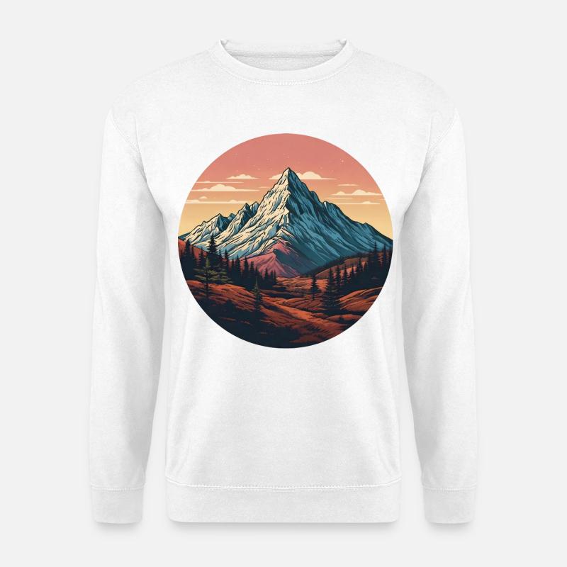Landschaft Wald von Monagne - Unisex Pullover - Weiß