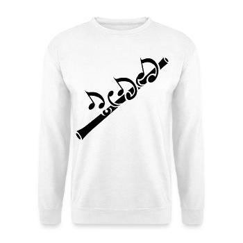 Musique de flûte - Sweat-shirt Unisexe - blanc - Devant