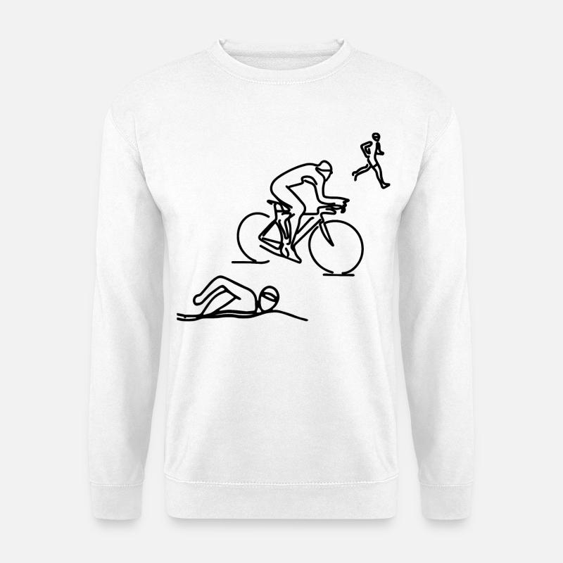 Triathlet Skizze - Unisex Pullover - Weiß
