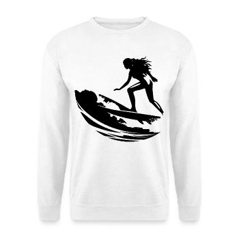 Surfeuse - Sweat-shirt Unisexe - blanc - Devant