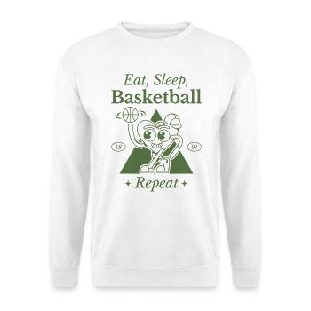 Humorvolles Basketball-Herz-Design - Unisex Pullover - Weiß - Vorne