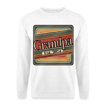 Opa Est. 2024 – Retro Geschenk für Großväter - Unisex Pullover - Weiß - Vorne