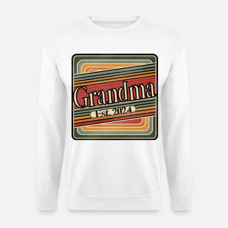 Grandma EST 2024 Retro - Unisex Pullover - Weiß