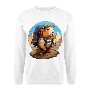 Cochon d’Inde Alpiniste / Randonnée Cochon d’Inde - Sweat-shirt Unisexe - blanc - Devant