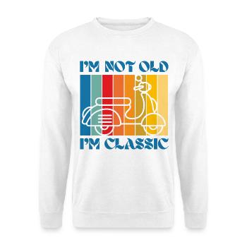 I'm Not Old, I'm Classic – Vintage Scooter - Unisex Sweatshirt - white - Front