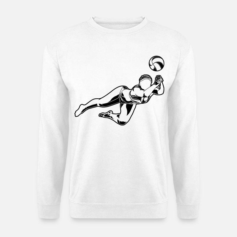 Beach Volleyballerin - Unisex Pullover - Weiß