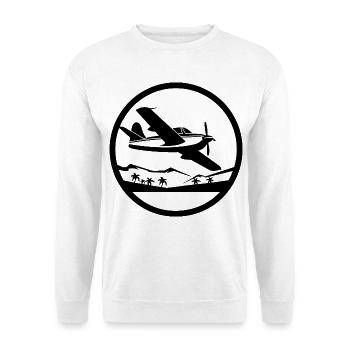 Graphisme d’avion - Sweat-shirt Unisexe - blanc - Devant