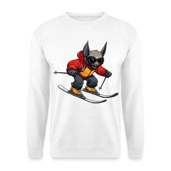Skieur chauve-souris - Sweat-shirt Unisexe - blanc - Devant