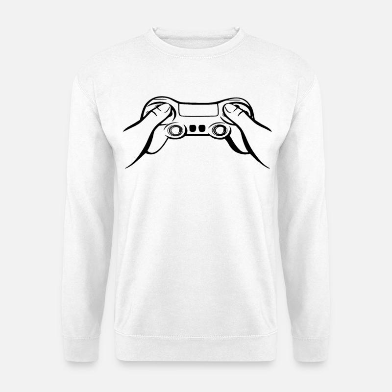 Gamecontroller schwarz - Unisex Pullover - Weiß
