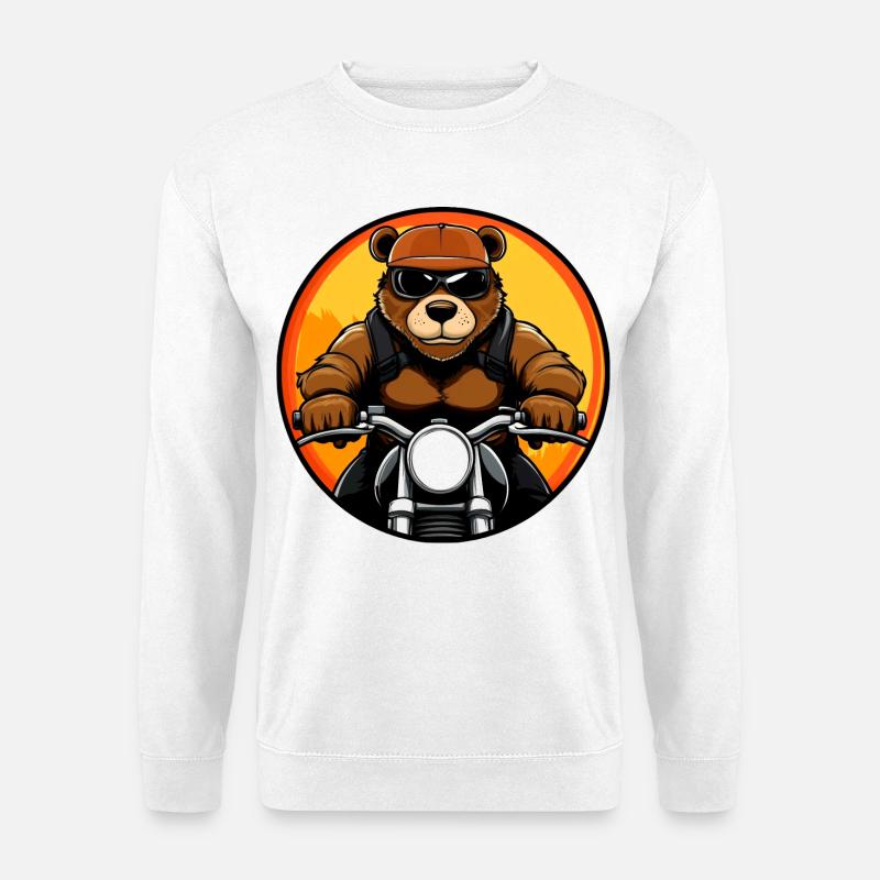 Bears Motorcycle - Unisex Sweatshirt - white