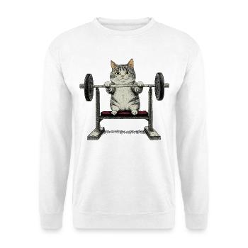 Fit Cat - Unisex Pullover - Weiß - Vorne