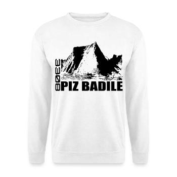 Piz Badile, Montagne, Montagnes, Suisse, Bregaglia, Alpes - Sweat-shirt Unisexe - blanc - Devant