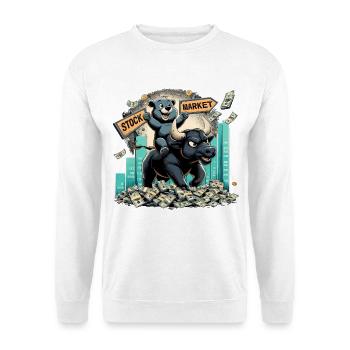 Stock Market Stock Market Bull Bull Bear Profit Gift - Unisex Sweatshirt - white - Front
